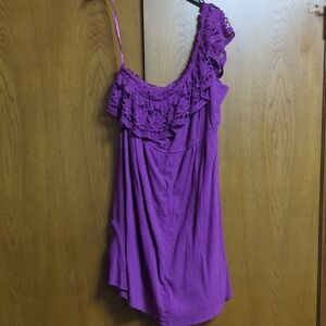 Lane Bryant Purple Asymmetrical Dress